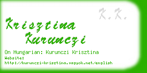 krisztina kurunczi business card